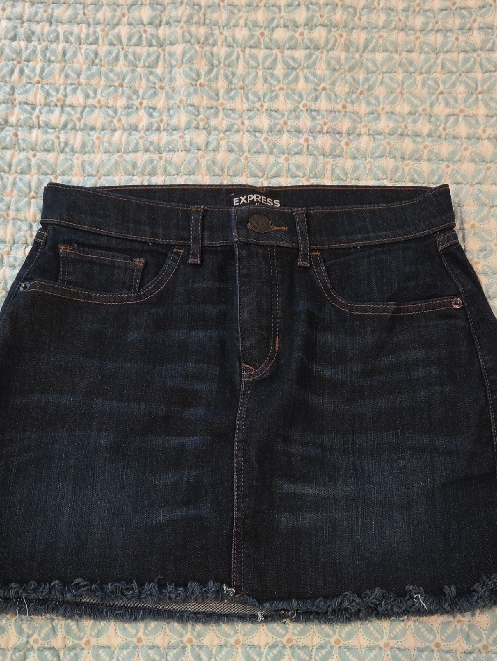 Express Dark Indigo Mini Skirt